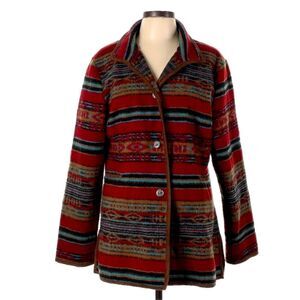 UPCOUNTRY BY DU MONDE Western Style Jacket Size Large Red Blue Brown